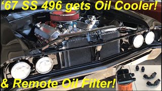 Install Remote Oil Filter amp Oil Cooler on Big Block Chevy 67 SS 496 Chevelle part 1 [upl. by Akkin176]