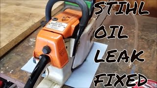 STIHL 024 AV WOOD BOSS oil leak fix [upl. by Avrom535]