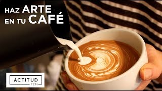 Cómo hacer arte sobre la taza de café  ActitudFEM [upl. by Orelee]