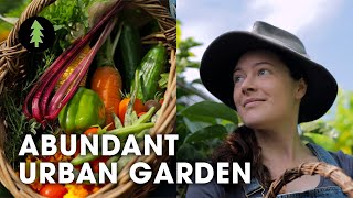 Inspiring Woman Growing a Huge Amount of Food in Her City Permaculture Garden [upl. by Cyrus372]