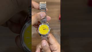 Quick Unboxing HMT Kohinoor Yellow watch most beautiful dial made by HMT trending viral shorts [upl. by Aksehcnarf]