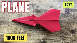 ORIGAMI COOL AIRPLANE 1000 FEET EASY TUTORIAL CRAFTING  HOW TO MAKE EASY PAPER PLANE INSTRUCTIONS [upl. by Ahsiner568]