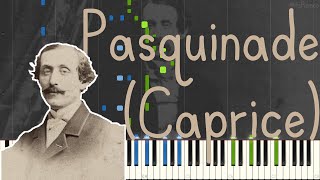 Louis Moreau Gottschalk  Pasquinade Caprice Op 59 1862 Classical Syncopation Piano Synthesia [upl. by Annawot]