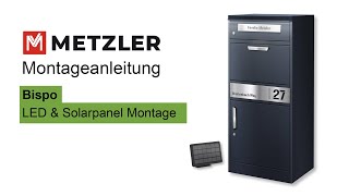 Metzler Paketbox Bispo 2 – LED amp Solarpanel anschließen und montieren  Einfach erklärt [upl. by Line]