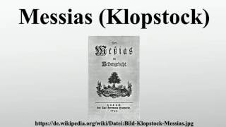 Messias Klopstock [upl. by Jarietta729]