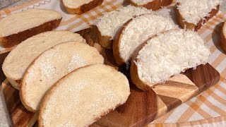 Receta fácil de Rebanadas de mantequilla pan dulce de México Deliciosas 😋🧈🥖 [upl. by Lladnyk]