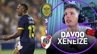 DAVO XENEIZE REACCIONA A ROSARIO CENTRAL 3  1 RIVER PLATE  Copa de la Liga 2023 [upl. by Hnahk271]