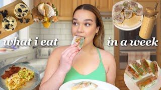 WHAT I EAT IN A WEEK realistic no restrictions [upl. by Ennahs]