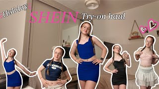 SHEIN HAUL  TRY ON HOLIDAY CLOTHES [upl. by Varien]