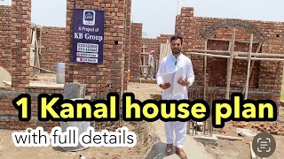 1 kanal house design in Pakistan  1 kanal house plan  5090 [upl. by Christen]