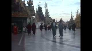 Burma  Myanmar  Shwedagon Pagoda in Yangon 2003 [upl. by Eanerb938]