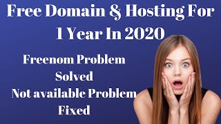 Get Free Domain From Freenom amp Hosting From Infinity Free In 2020  Free Domain amp Hosting [upl. by Yelrahc722]