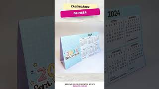 DIY  COMO MONTAR CALENDÁRIO DE MESA PARA IMPRIMIR 2024  ARQUIVO DIGITAL PAPELARIA PERSONALIZADA [upl. by Valentina493]