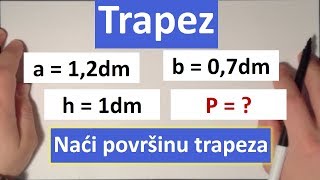 Povrsina trapeza Zadatak [upl. by Ahsilra]