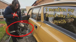 Morris Marina Heater box out with one hand  Seized fan [upl. by Goodrow672]