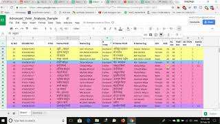 Advanced Voter list In Excel short version  Voter List In Excel  Pdf To Excel Convet Voter List [upl. by Nosduj]