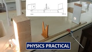 EXPERIMENT TO DETERMINE THE FOCAL LENGTH OF A CONVERGING LENS  PHYSICS PRACTICAL [upl. by Madaras]