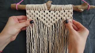 DIY Macrame Wall Hanging Heart  Tutorial Macrame fluffy Heart [upl. by Giorgio595]