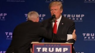 Donald Trump rushed off stage at rally [upl. by Einama603]