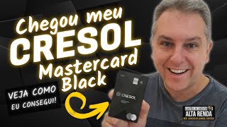 💳CHEGOU O MEU CARTÃO DE CRÉDITO quotCRESOL MASTERCARD BLACKquot SPREED 0 INTERNACIONALSALAS VIPS PONTOS [upl. by Elyc]