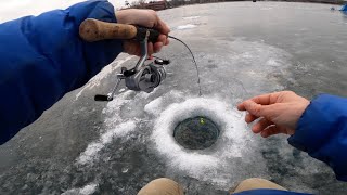 First Ice Crappies Cabin life [upl. by Eigriv]