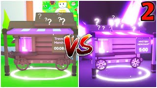 Traveling Merchant VS Mysterious Merchant 2  Pet Simulator X Roblox [upl. by Gnni]