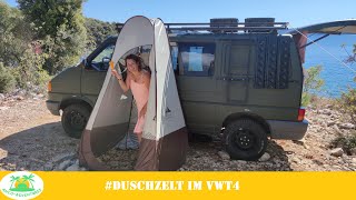 Wie duscht man im VW T4 Vorstellung unseres Duschzeltes von Flextailgear  t4umbau [upl. by Tom]