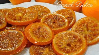 NARANJA ESCARCHADA O CONFITADAS FÁCILES Y RÁPIDAS  Canal Dulce [upl. by Lanti]