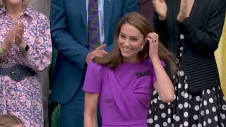 Kate Middleton greeted by standing ovation at Centre Court  Wimbledon on ESPN [upl. by Redienhcs886]