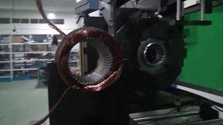 Horizontal Motor Stator Coil Forming Machine with Movable Crane [upl. by Mosnar]