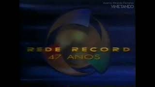 Rede Record  Vinheta comemorativa 47 Anos  Classificação indicativa 2000 [upl. by Malvin]