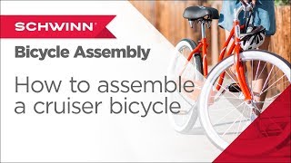 How to Assemble a Schwinn Adult Cruiser Bicycle SingleSpeed [upl. by Anilosi847]