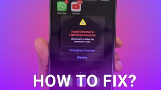 Liquid Detected in Lightning or USB C Connector 🔥 How to Fix [upl. by Suiram481]