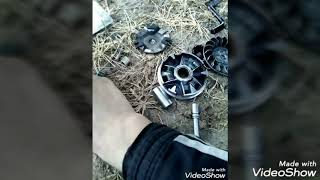 Tuto changer les Galets scooter chinois sans bloque piston [upl. by Nalor7]