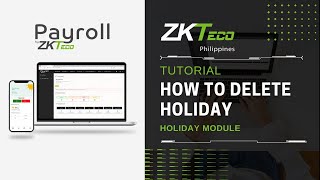 ZKPayroll  Holiday  How to Delete Holiday [upl. by Burnight]