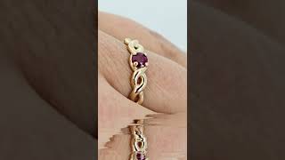 Gold Twisted Ring with Ruby by Hnoss Silver Craft [upl. by Stark]