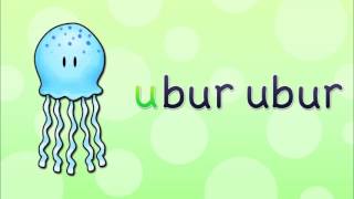 Abjad Bahasa Indonesia  Belajar membaca untuk anak tk  Membaca Huruf U [upl. by Anilatac]