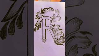 R letter design foryou art youtubeshorts ytstudio subscribe Polyjenia [upl. by Eoj]