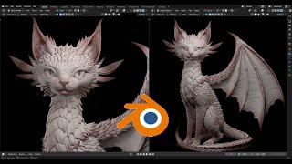 Blender 43 Sculpting  Fantasy Creature [upl. by Blackstock]