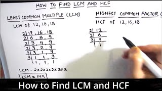 How to find the LCM amp HCF  How To Find The LCM amp HCF Of 12 16 And 18 In Under 5 Minutes [upl. by Esnofla]