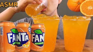 ASMR FANTA DRINKING SOUNDS ORANGE ICE CUPNO TALKING REAL SOUNDS환타 오렌지맛 얼음컵 음료수 먹방 원샷ファンタを飲んでいます [upl. by Strade]