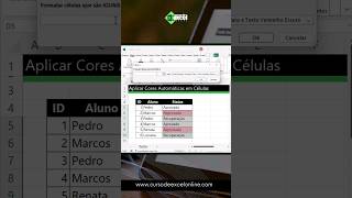 Como Fazer Cores Automáticas nas Células no Excel [upl. by Jehial]