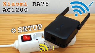 Xiaomi RA75 WiFi repeater dual band • Unboxing installation configuration and test [upl. by Yadahs]