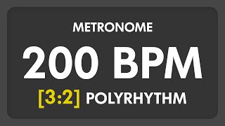 200 BPM  32 PolyRhythm Metronome [upl. by Alioz714]