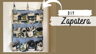 COMO HACER UN ORGANIZADOR DE TELA ZAPATERA DE TELA DIY shoes organizer [upl. by Sanborn]