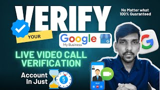 Verify Your GMB Account In Just 5 Minute  Google My Business Live Video Call Verificationlocalseo [upl. by Soni459]