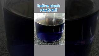 Iodine Clock reaction science experiment chemistry schoolproject shorts [upl. by Afatsuom]