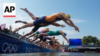 AP photographer explains what its like capturing triathlon swimming [upl. by Diahann]