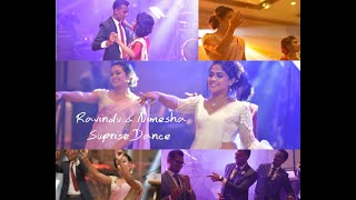 Ravindu amp Nimesha  Twin Wedding  Suprise Dance  bride amp brides maids amp groom amp bestman [upl. by Berrie818]