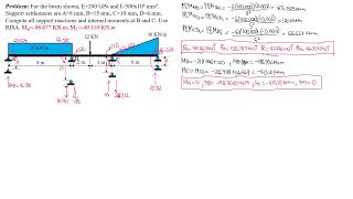 STRUCTURAL ANALYSIS 143 on INDETERMINATE BEAMS with SUPPORT SETTLEMENTS by MATRIX and RISA [upl. by Esertak]